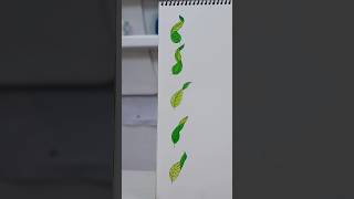 Easy vertical Curved Leaf For Beginners | Step By Step | Part 12 | Shruti Shorts