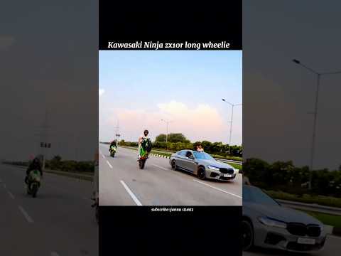 Kawasaki Ninja zx10r wheelie &bmw car me qute girl reaction 👀 #shorts #ytshorts #viralvideo