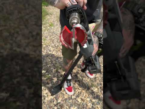 New Flex angle drill paired up with Crescent 3-5/8” self feeding bit #shorts #tools #construction