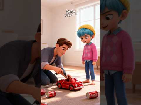 Dibuatin Mobil Dari Kaleng Bekas Sama Ayah! #shorts #animasi #kartun