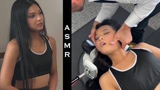 Tiny Spine Cracked Hard *ASMR Chiropractic Relaxing Voices, Tapping, Rubbing, Giggle, Gurgle, Crunch