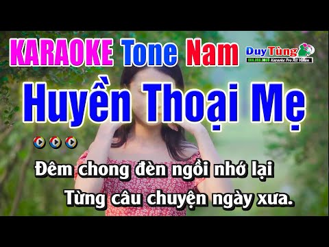 Karaoke || Huyền Thoại Mẹ – Tone Nam || Nhạc Sống Duy Tùng