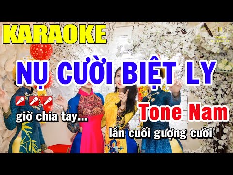 Karaoke Nụ Cười Biệt Ly Tone Nam Nhạc Sống | Trọng Hiếu