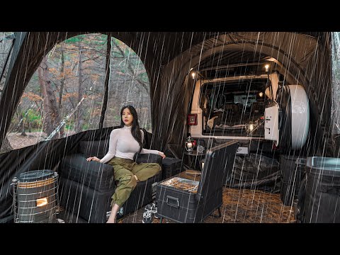 CAMPING IN CHAOS: THE UNEXPECTED DOWNPOURㅣCAR TENTㅣRAINY CAMP