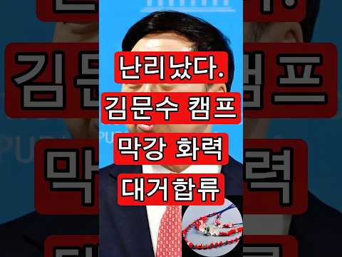 난리났다.김문수 캠프 막강 화력 대거합류