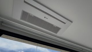 Como retirar e limpar o filtro do ar cassete de uma via Trane 