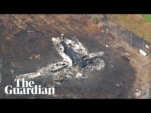 Drone footage shows aftermath of small plane crash in Southend