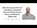 Understanding Parabolas: Vertex, Focus, and Directrix