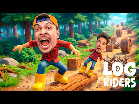 DANDO RÉ NO TRONCO ATÉ CANSAR ( ͡° ͜ʖ ͡°) - LOG RIDERS