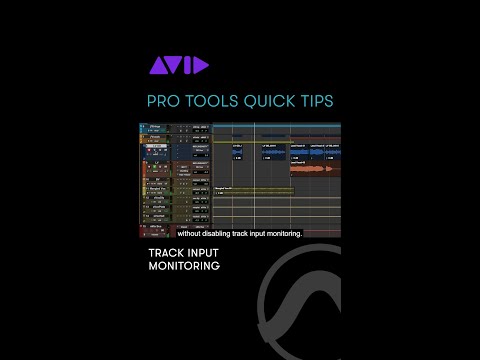 See how to use Track Input monitoring in Pro Tools