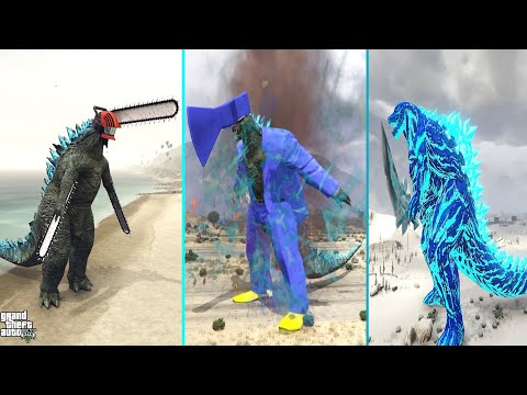 GTA 5 - Các dạng Godzilla độc lạ nhất năm 2025 (Chainsaw man, Khứa áo xanh, Trái Ác Quỷ Băng) | GHTG