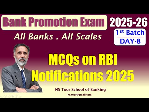 Bank Promn Exam : Important MCQs on RBI Notification 2025 : 20.07.25 (&am)#nstoor