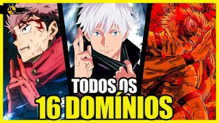 RANKING TODOS OS 16 DOMÍNIOS DE JUJUTSU KAISEN