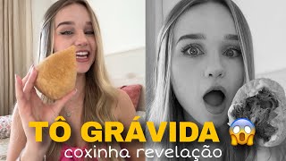 VOU SER MAMÃE!!!! 😱 COXINHA REVELAÇÃO do meu BEBÊ 🩷💙 menino ou menina?