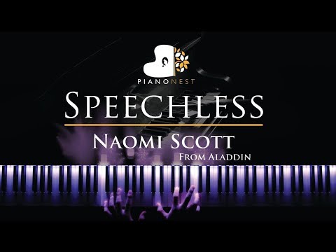 Naomi Scott – Speechless (Full) – From Aladdin – Piano Karaoke / Sing Along Cover with Lyrics