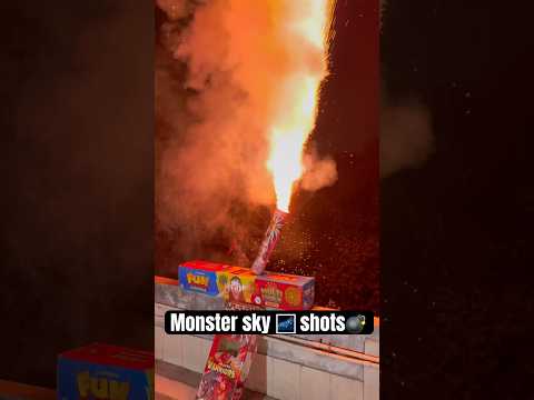 Monster sky shot🌌💣 240 shots 😱 #firecrackers #skyshots