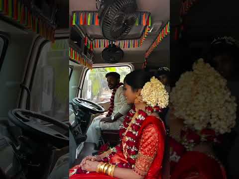 വണ്ടിയെയും പെണ്ണിനെയും ഒരുമിച്ച് പ്രണയിച്ചവൻ ..❤️💝 #marriage #trending #bharatbenz #travel