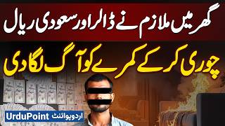 Lahore Me Anokhi Chori Ki Wardat - Mulazim Ne Dollars & Saudi Riyal Chori Kar Ke Ghar Ko Aag Laga Di