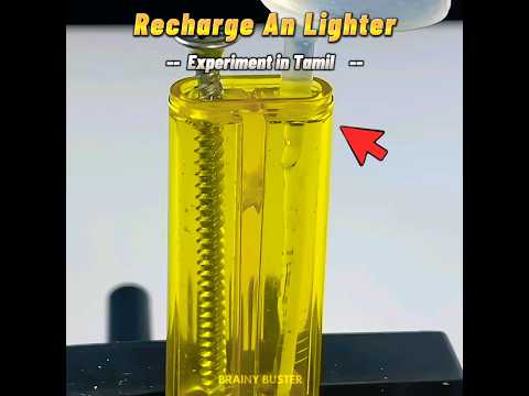Lighter ல இப்படி பண்ணலாமா 😱 | Recharge an Empty Lighter with Baking Soda! #experiment #reuse