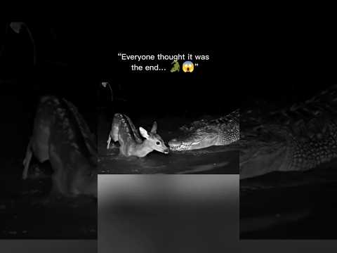 “Crocodile Saves Baby Deer | Shocking Night Vision Wildlife Twist 🐊🦌”| 2025 | #deer #crocodile