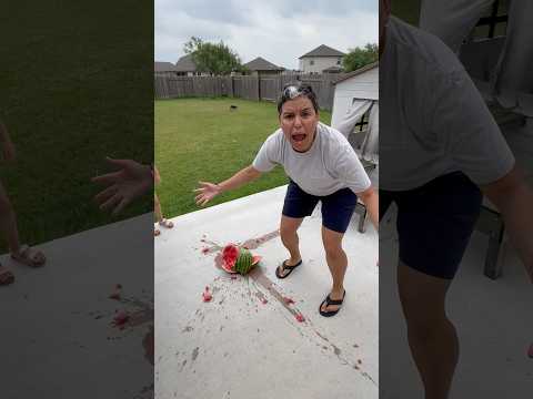 Mom tried to show off her basketball skills #shorts but failed miserably