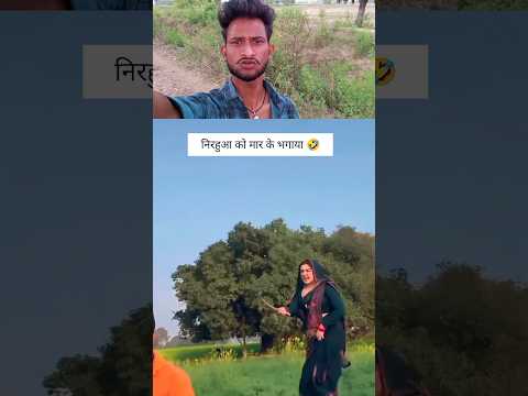 अमरपाली जी का खेत खराब कर दिया निरहुआ😅 #nirahua #amarpali #bhojpuri #comedy #viralvideo
