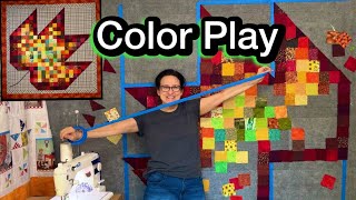 🍁 FAST Fall Quilt Using Squares 🍁 BIG Leaf Quilt