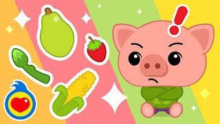 ¡Juego de Frutas y Verduras! Parte 4 🥬🍓 Con Hoggie El Cerdito Enojón 🐽 Videos Educativos | Plim Plim