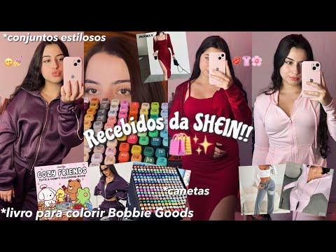 RECEBIDOS DA SHEIN!!✨🛍️ |conjuntos estilosos, livro Bobbie Goods, canetas