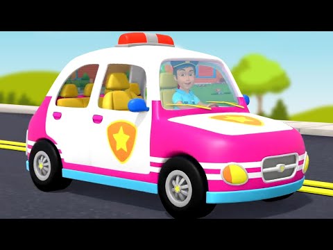 Wheels On The Police Car, Vehicle Songs and Nursery Rhymes for Kids