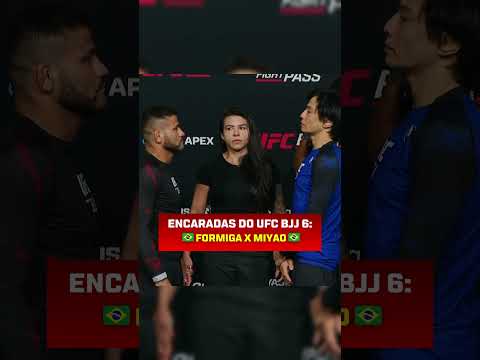 Veja como foi a encarada entre Jussier Formiga e João Miyao na pesagem do #UFCBJJ6!
