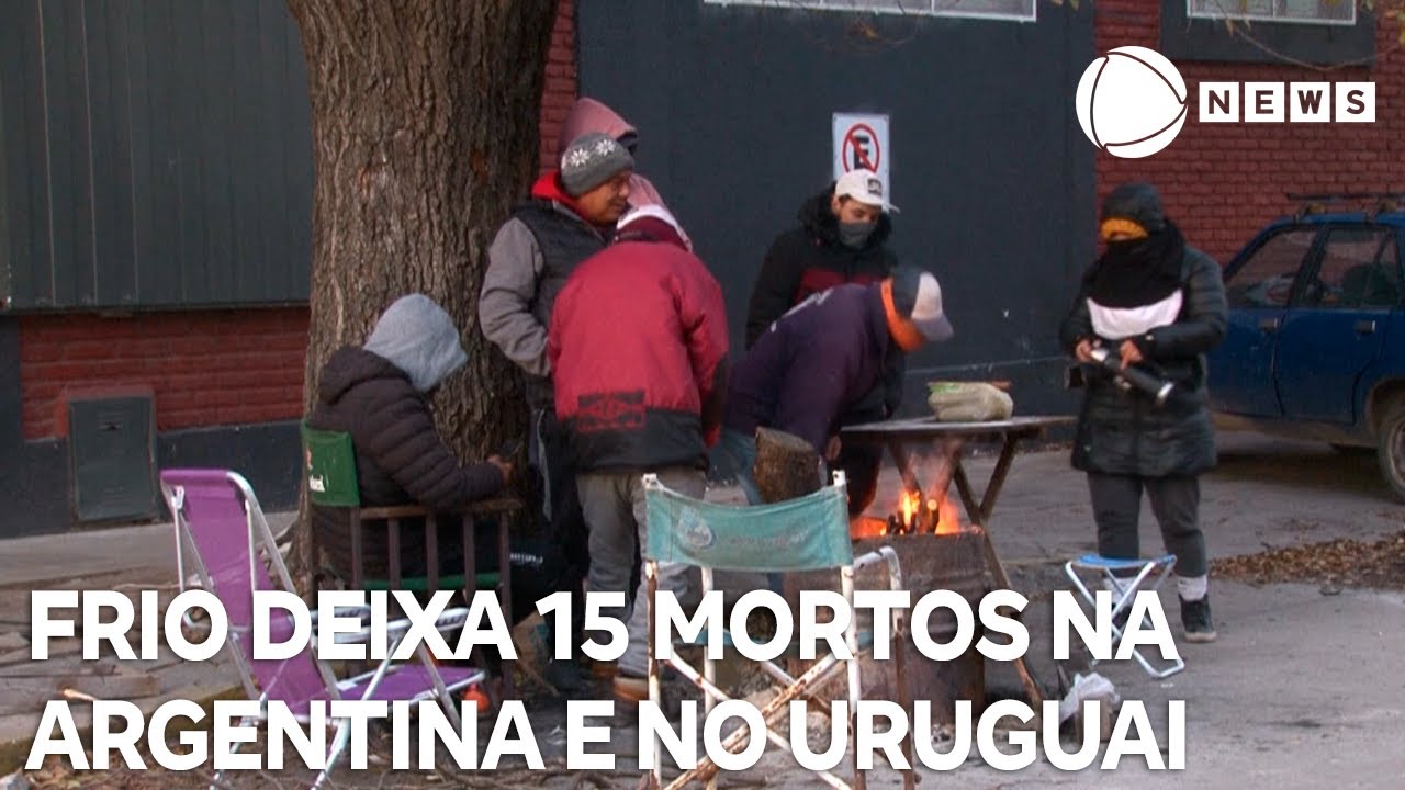 Onda de frio deixa 15 mortos na Argentina e no Uruguai