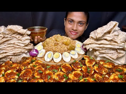 Lots Of Egg Paper Fry 20 Rumali Roti With Egg Biryani Extra Gravy Eating Mukbang Asmr Food Videos