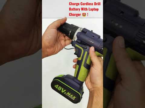 Charge Cordless Drill Battery with Laptop Charger ( If you Drill Charger got Damaged )