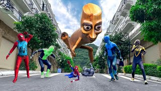 Tung Tung Tung Sahur Giant vs Team Spiderman || Tung Tung Tung Sahur Movie Collection! by FLife vs
