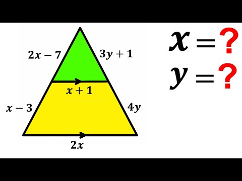 Can you solve for X and Y? | (Triangles) | #math #maths | #geometry