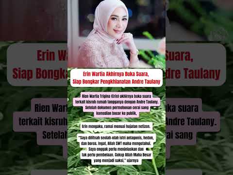 Erin Siap Bongkar Pengkhianatan Andre Taulany #beritaterkini #beritaartisterbaru #trendingshorts