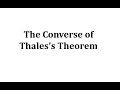 Thales' Theorem and Circle Properties