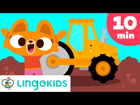 VEHICLE SONGS 🚌 🚂 Wheels on the bus + More songs for kids | Lingokids