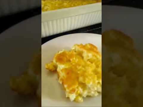 SWEET CORN PUDDING CASSEROLE 😋 So YUMMY 😍 #food #baking #vegetables #recipe #tutorial