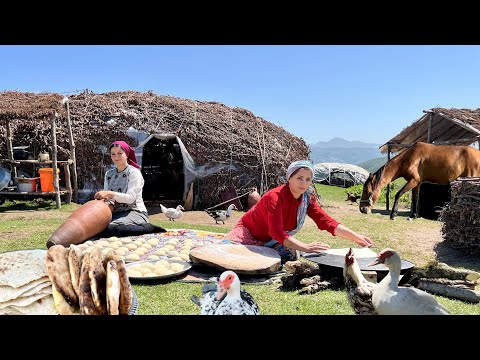 Nomadic Life in Northern Iran | Herding Animals & Cooking in a Traditional Tent