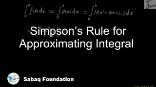 Simpson’s Rule for Approximating Integral                                                              