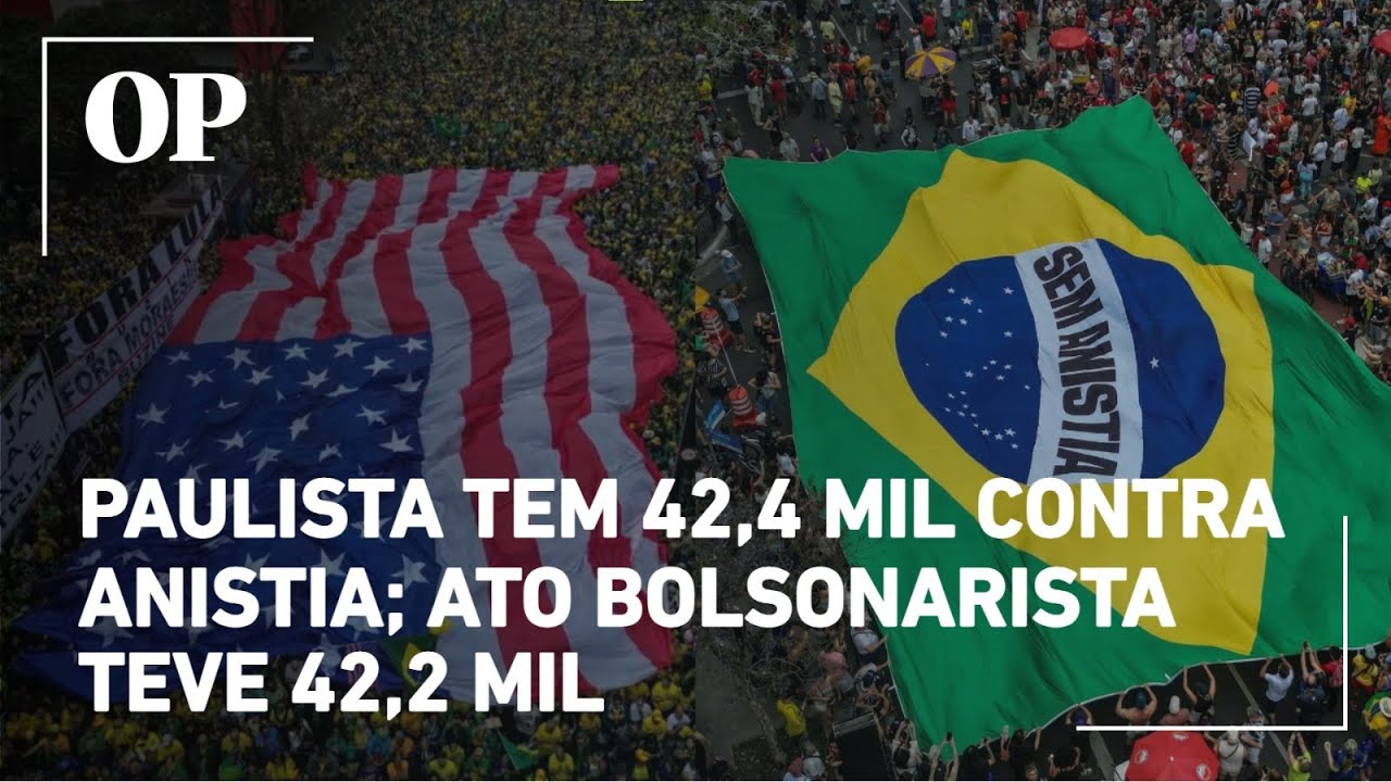 USP: manifestação contra anistia na Paulista reúne quase mesmo público do ato pró-Bolsonaro de 7/9