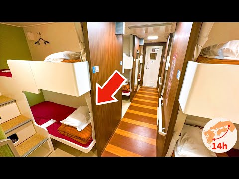 Japan's Newest Overnight Sleeper Ferry 😴🛳 14 Hour Voyage in Dormitory Room TRAVEL VLOG 新造船フェリーろっこう