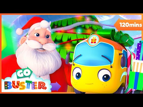 Santa's Turbo Helpers | Go Buster | Kids Road Trip! | Kids Songs and Stories