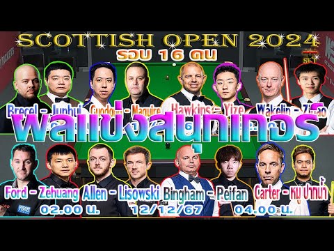 หมู ปากน้ำ ยังฮ็อตไม่เลิก ! รายการ Scottish Open 2024 รอบ 16 คน