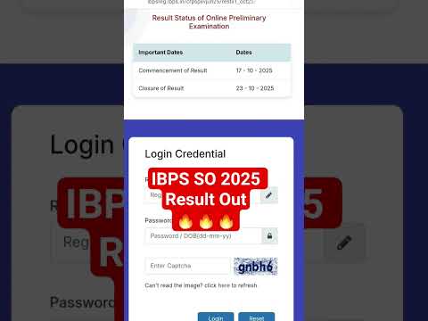 IBPS SO 2025 Result Out🔥🔥🔥|| #ibps #so #2025 #resultout