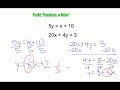 Linear Equations and Scatter Plots