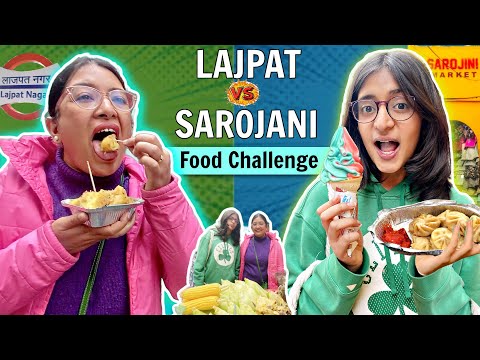 SAROJANI NAGAR vs  LAJPAT NAGAR Street Food & Shopping CHALLENGE | Maa vs Beti | CookWithNisha