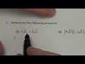 Multiplying and Simplifying Radicals